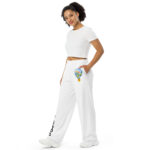 All-over print unisex wide-leg pants - Image 3